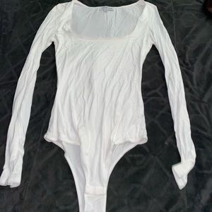 Fashion nova cream long sleeve bodysuit